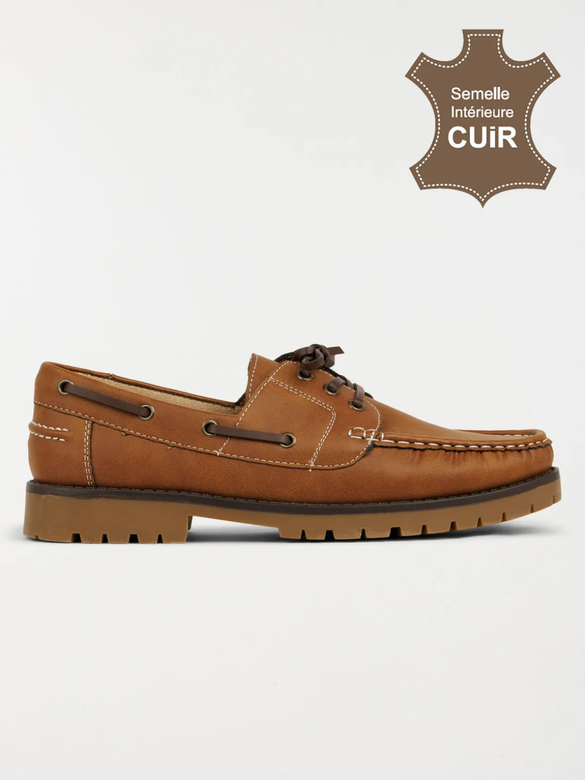 Chaussure bateau tan homme (40-45)
