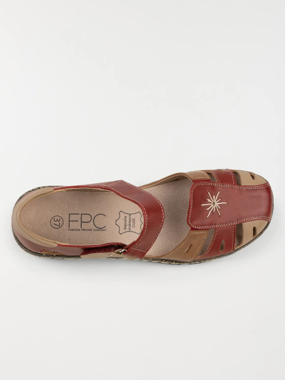 Chaussure confort femme rouge (36-42)