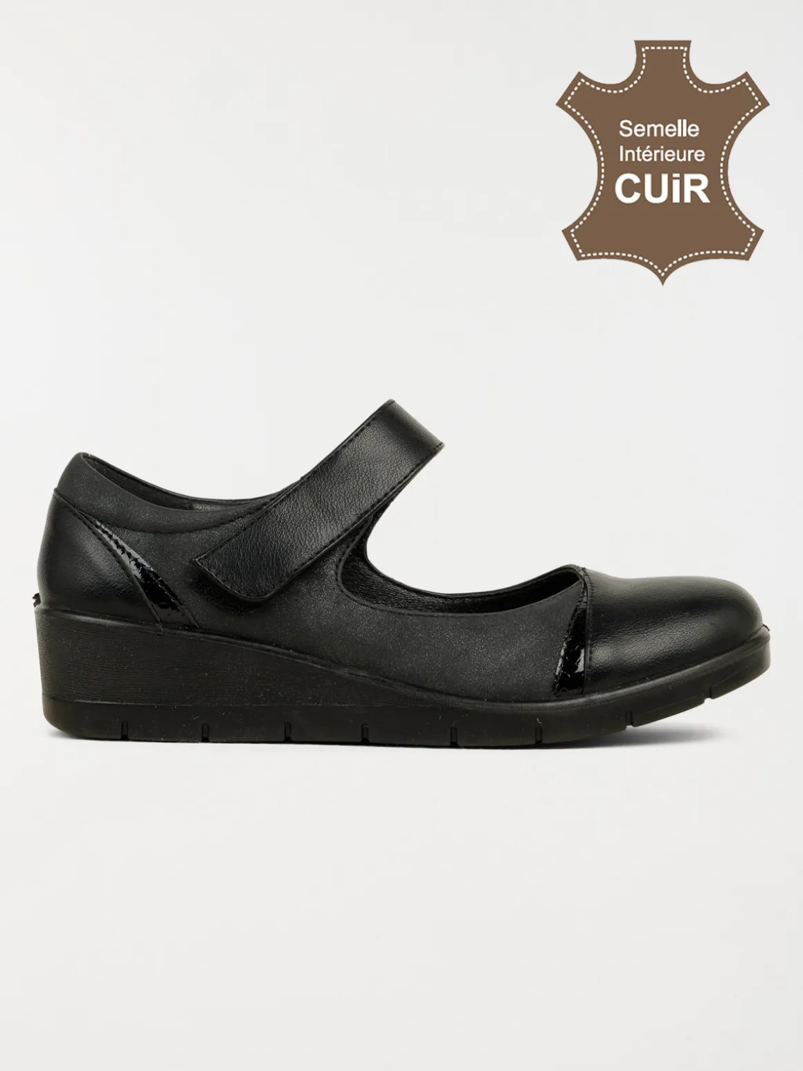 Chaussure confort noire femme (36-41)
