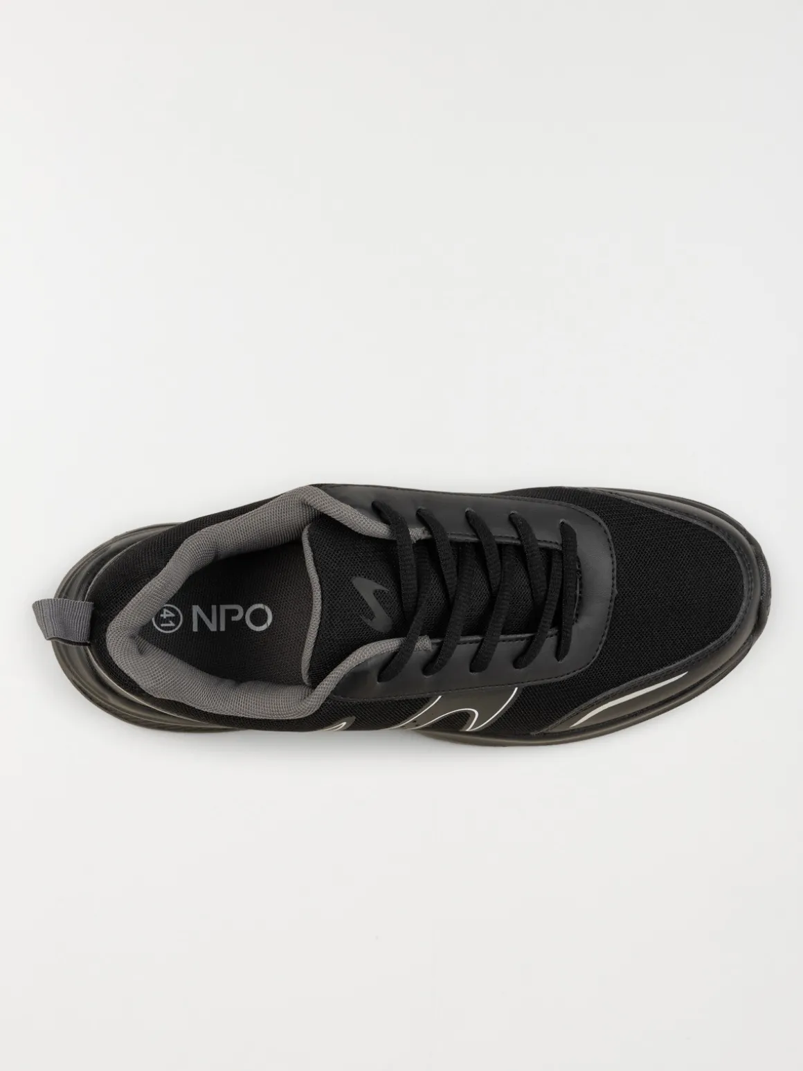 Chaussure sport lacet noir homme (40-46)