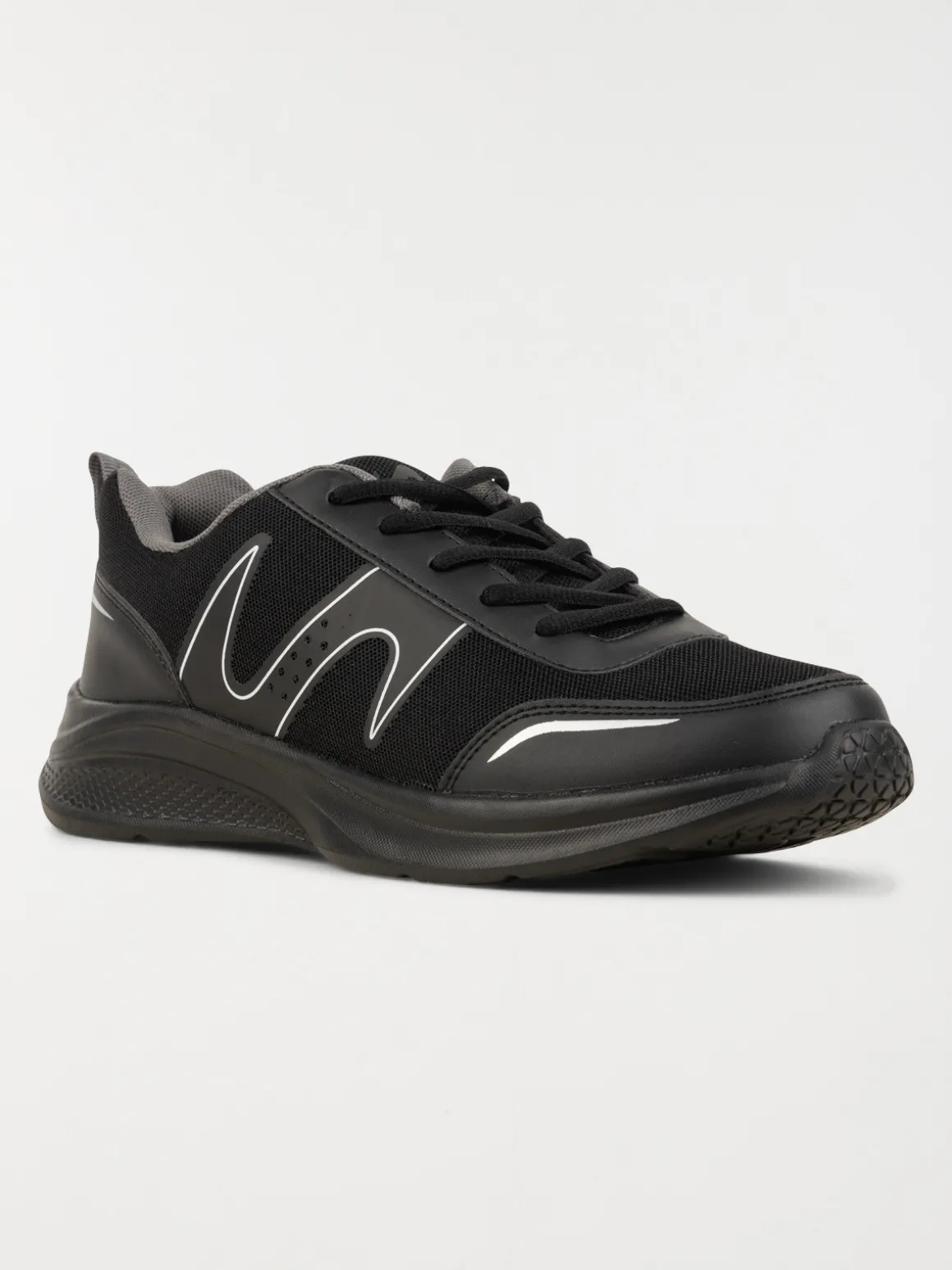 Chaussure sport lacet noir homme (40-46)