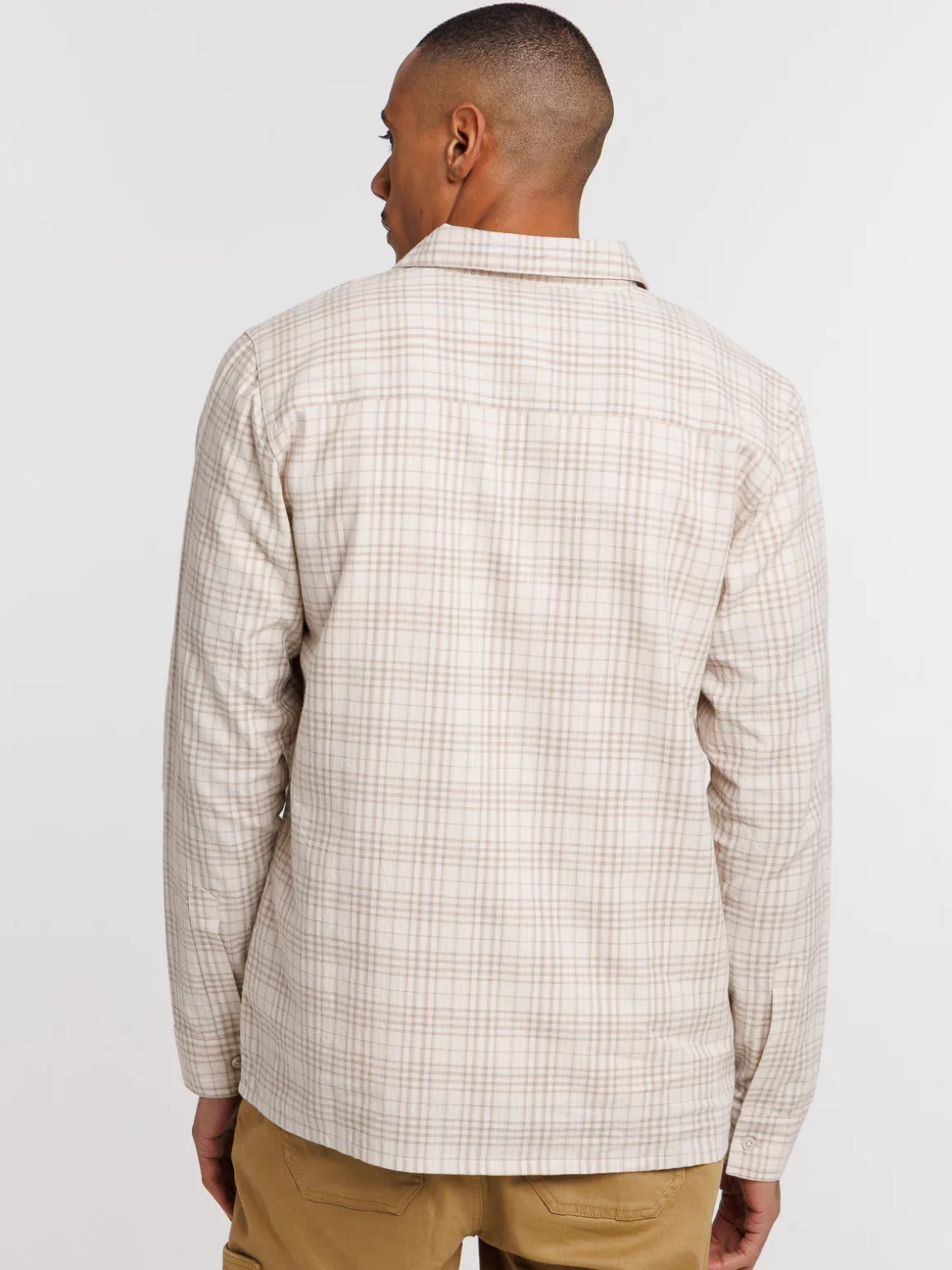 Chemise à carreaux lin homme