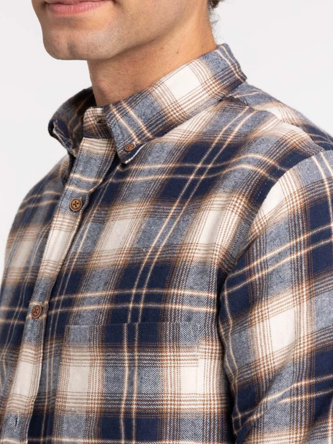 Chemise à carreaux mastic homme