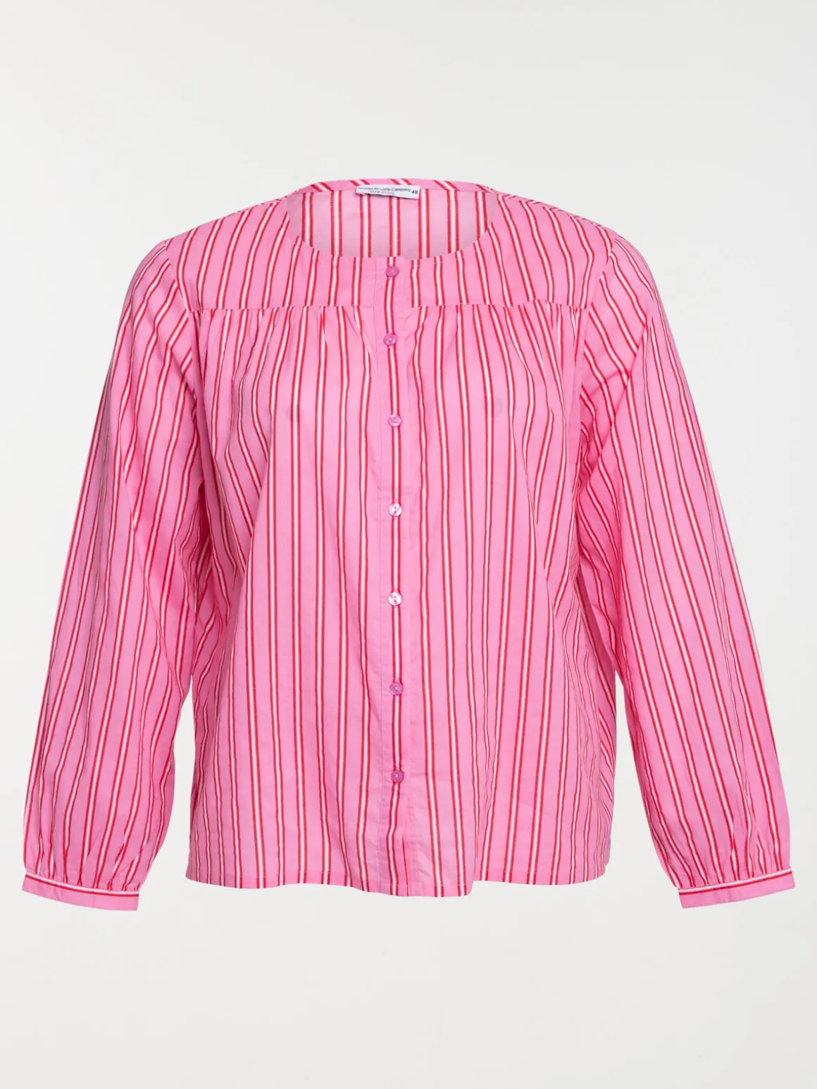 Chemise à rayures grande taille femme