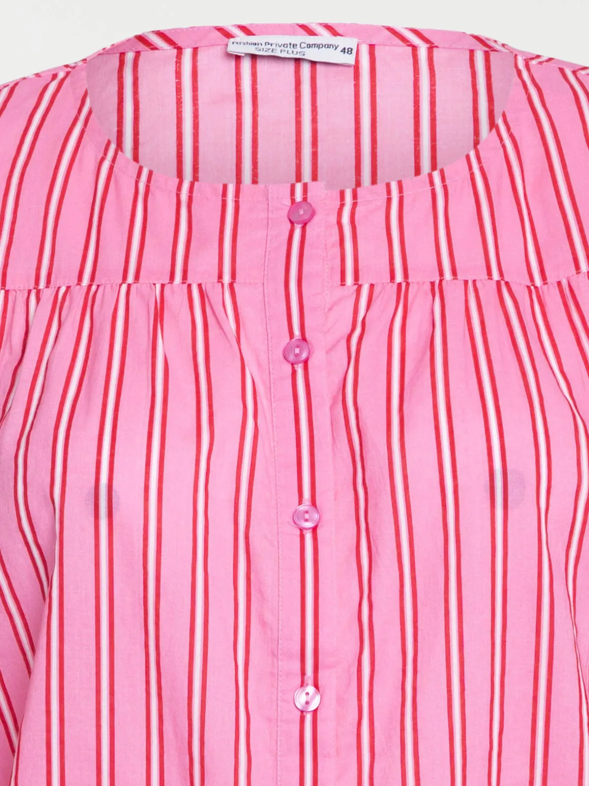Chemise à rayures grande taille femme