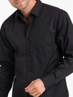 Chemise basique noire homme