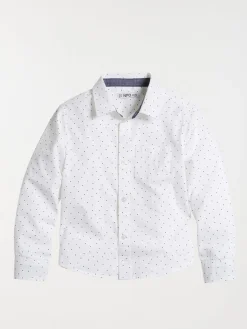 Chemise blanche à pois garçon (3-8A)