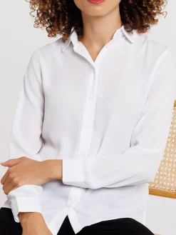 Chemise blanche manches longues femme