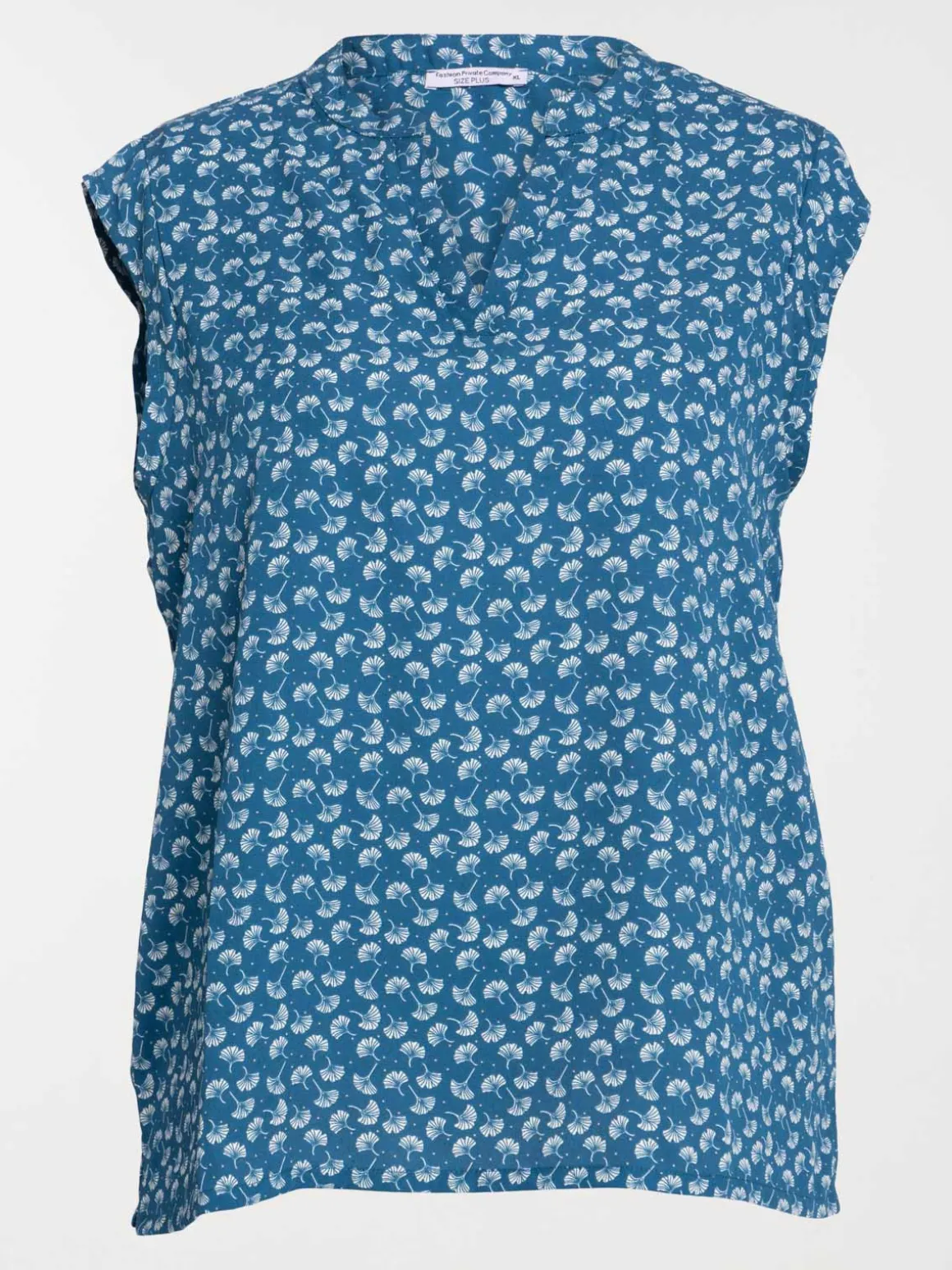 Chemise bleu paon grande taille femme