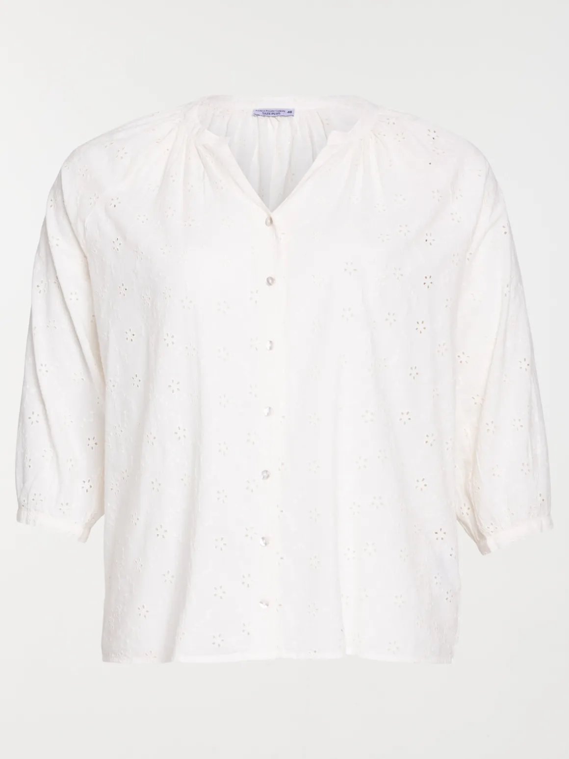 Chemise brodée grande taille femme
