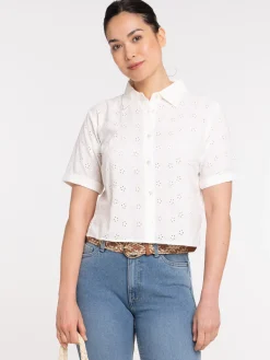Chemise broderie anglaise femme