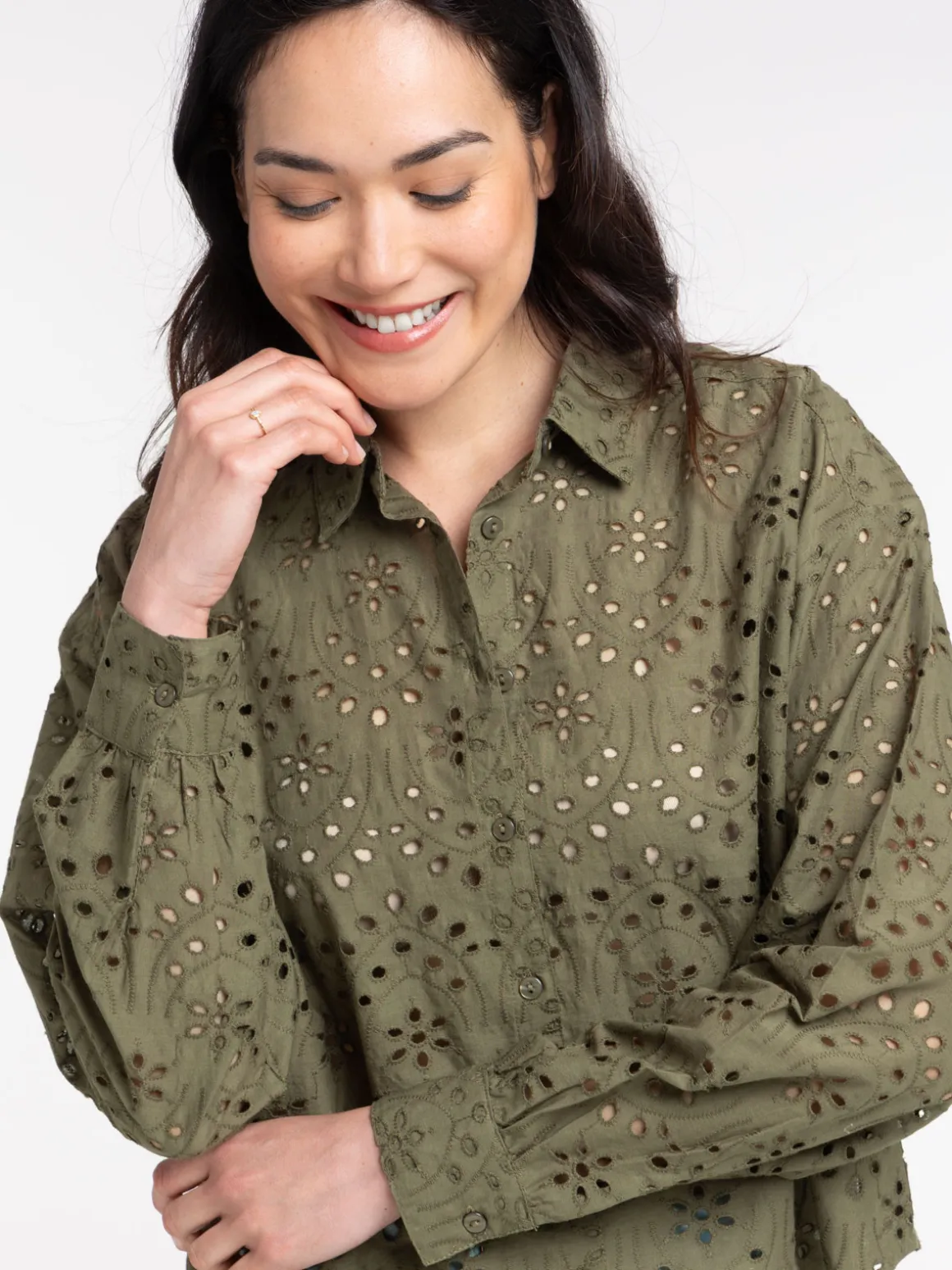 Chemise broderie anglaise femme