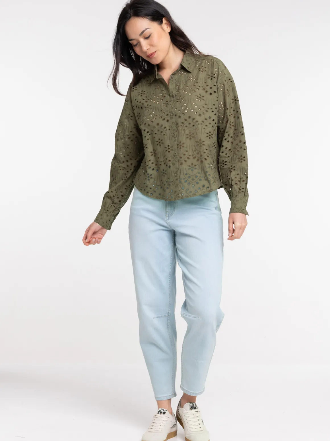 Chemise broderie anglaise femme