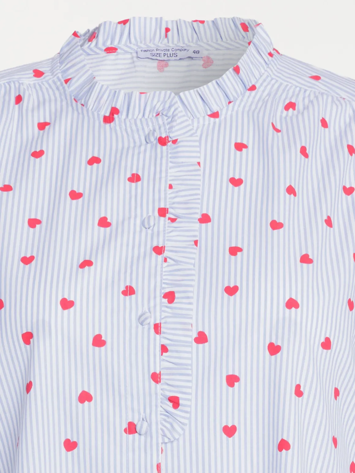 Chemise coeurs grande taille femme