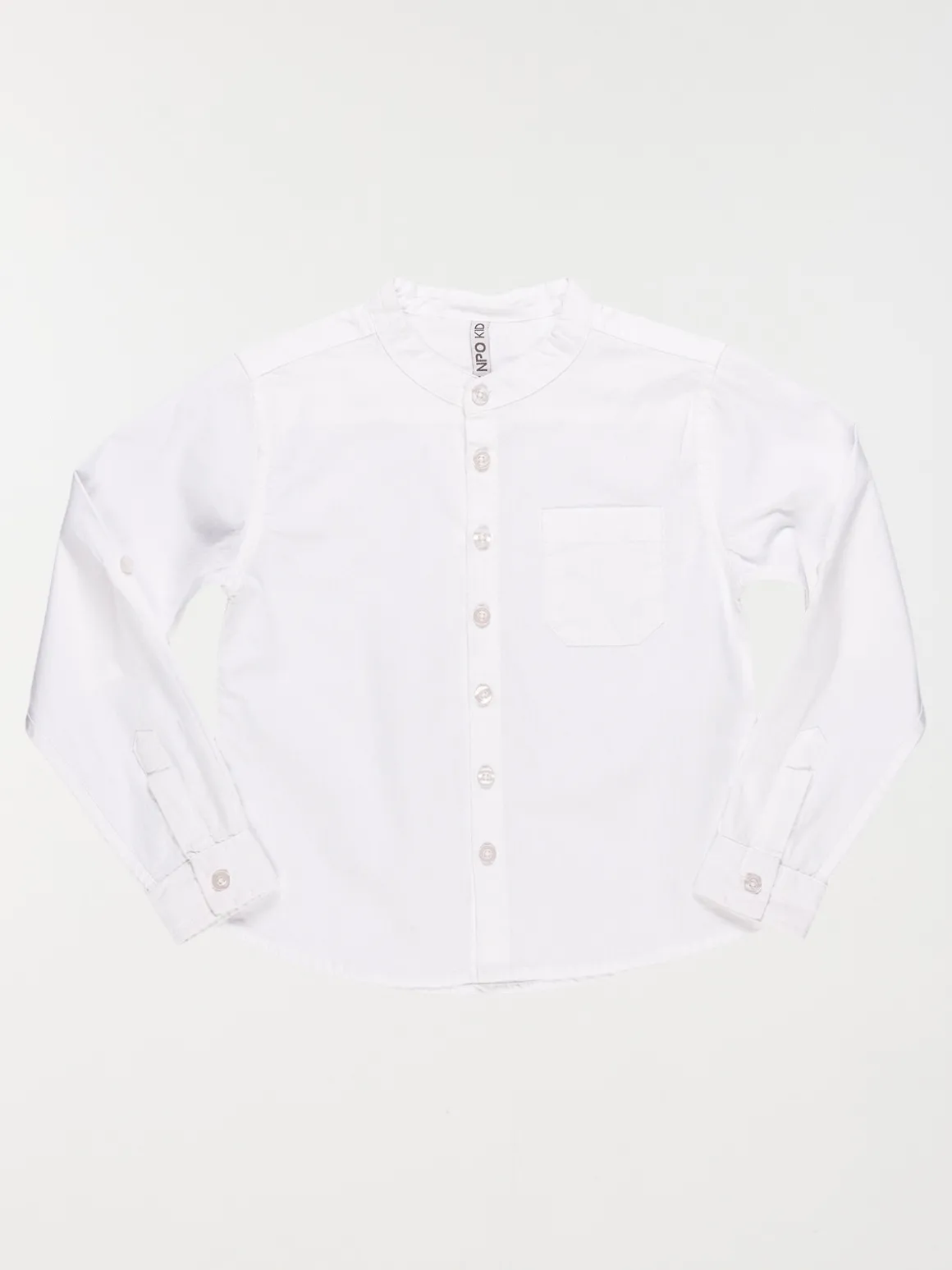 Chemise col mao blanche garçon (3-8A)
