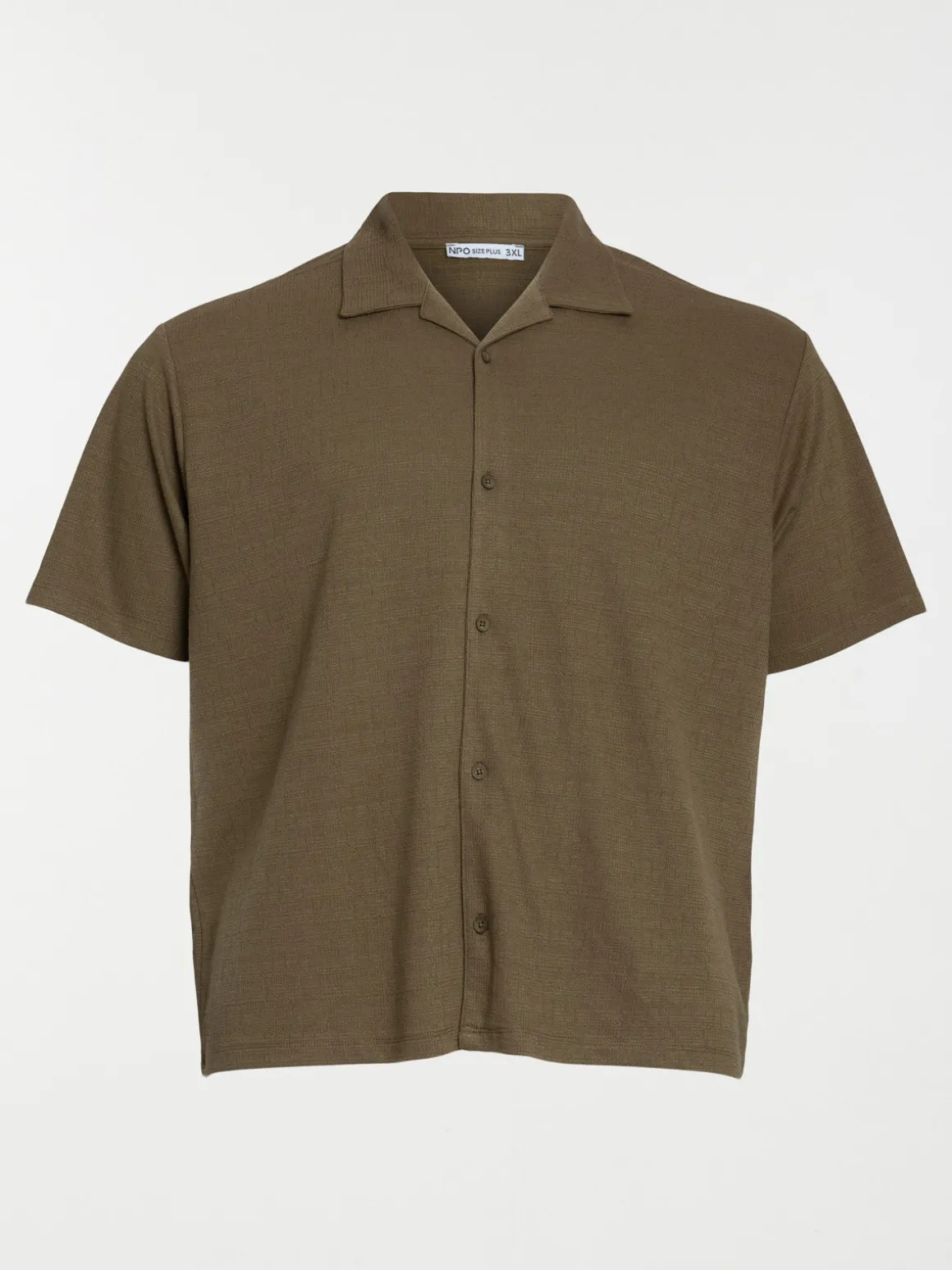 Chemise col tailleur grande taille homme