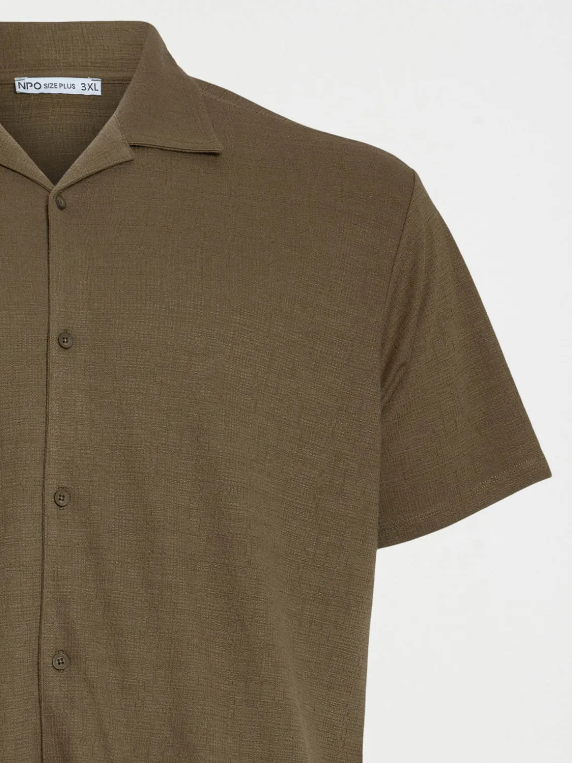 Chemise col tailleur grande taille homme