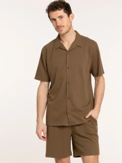 Chemise col tailleur homme