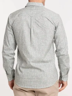 Chemise écru fleurie homme