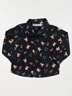 Chemise de Noël imprimée garçon (6-36M)
