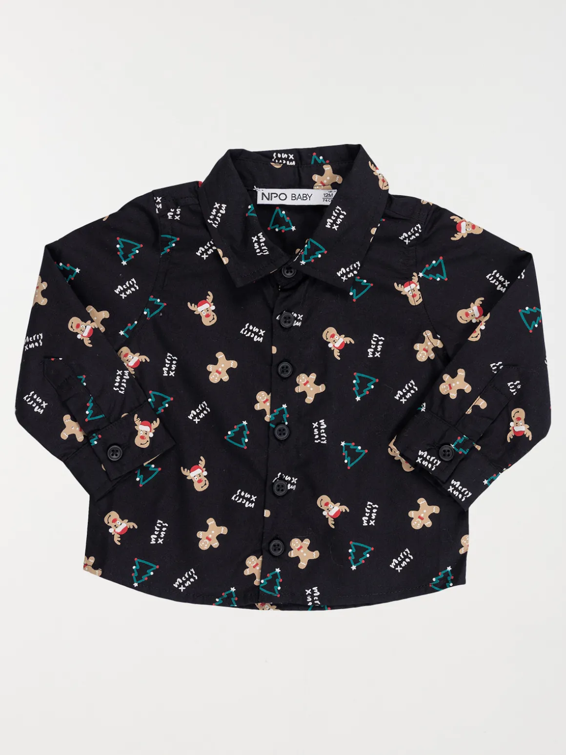 Chemise de Noël imprimée garçon (6-36M)