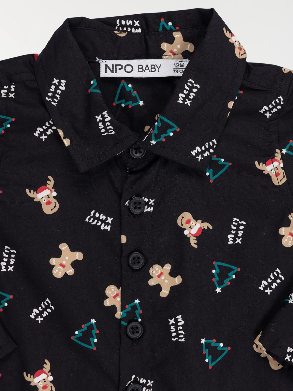 Chemise de Noël imprimée garçon (6-36M)