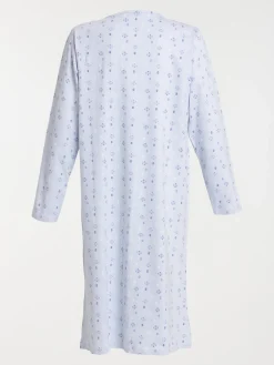 Chemise de nuit boutonné imprimé femme
