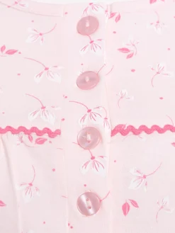 Chemise de nuit floral rose femme