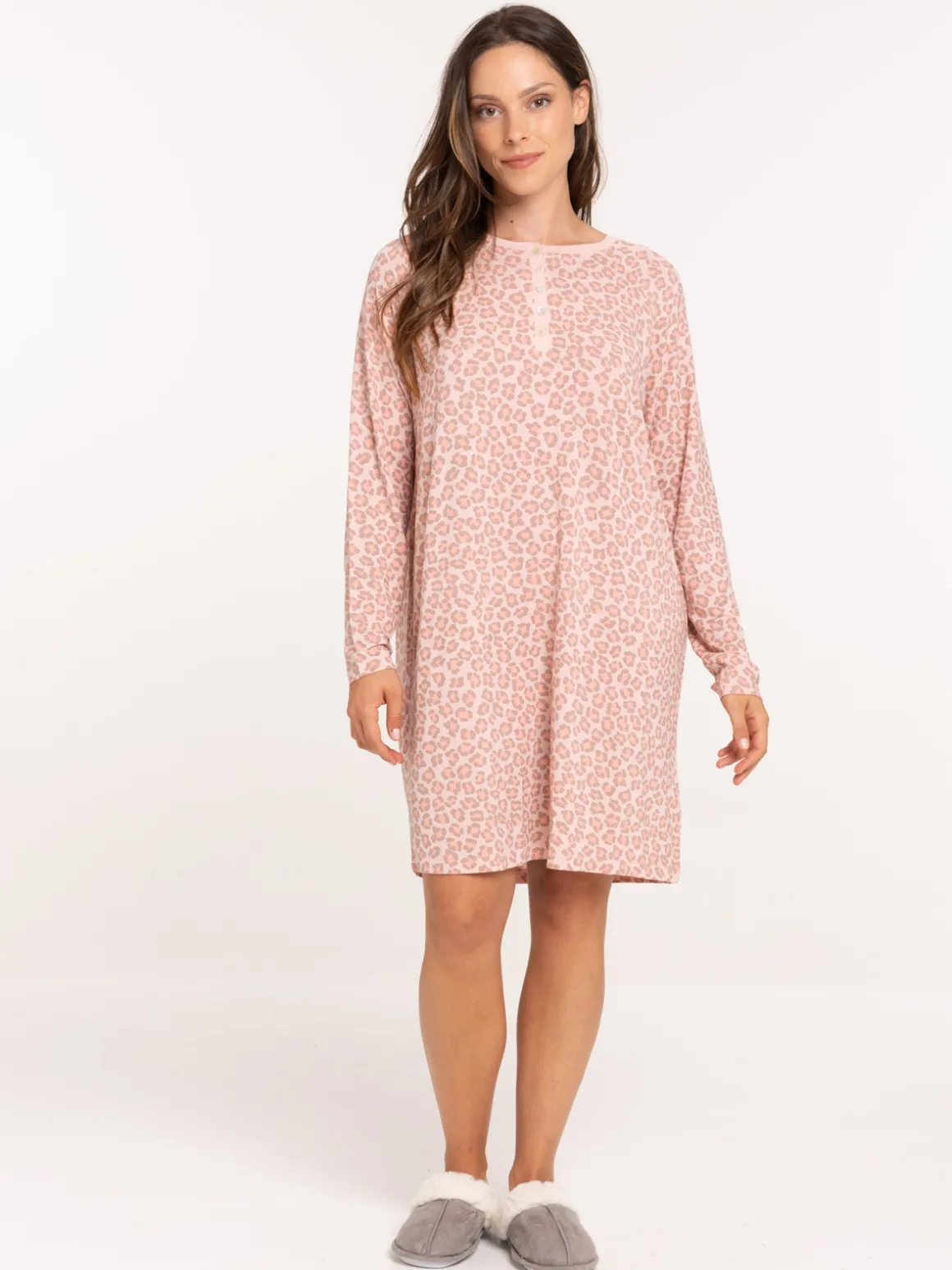 Chemise de nuit léopard femme
