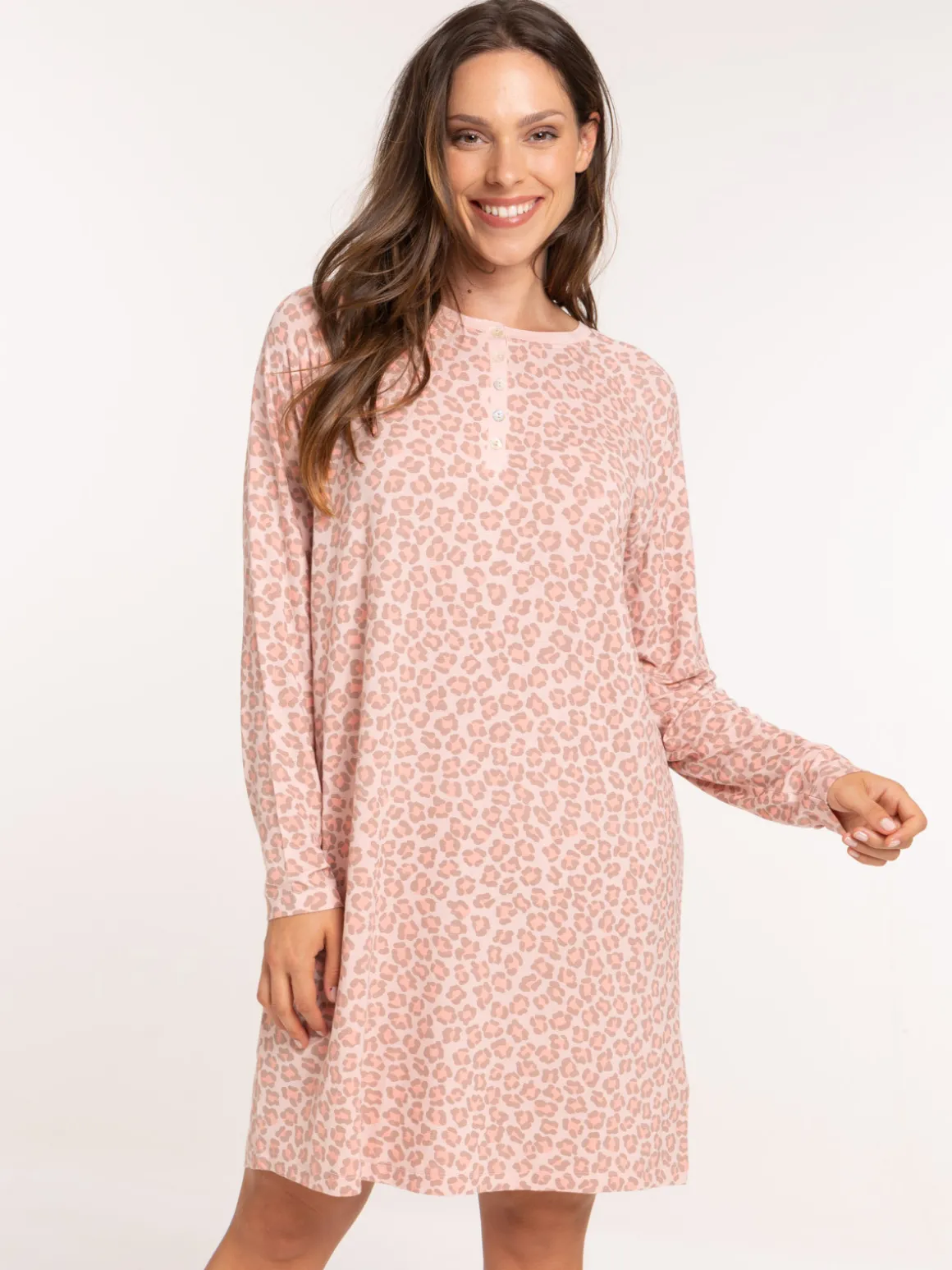 Chemise de nuit léopard femme