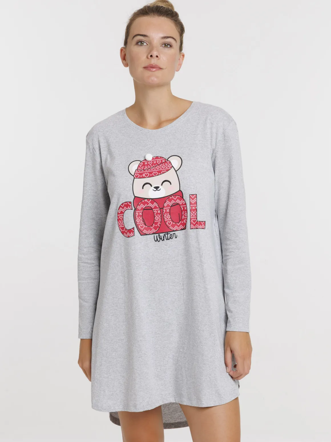 Chemise de nuit ourson cool femme