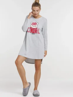 Chemise de nuit ourson cool femme