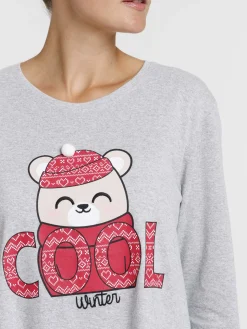 Chemise de nuit ourson cool femme