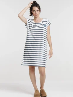 Chemise de nuit rayée femme