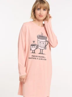 Chemise de nuit tasses de café femme