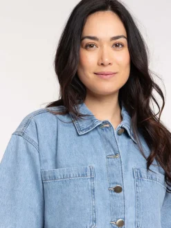 Chemise en jean courte femme