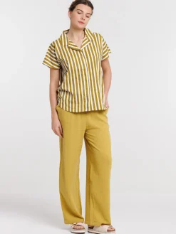 Chemise femme à rayures manches courtes