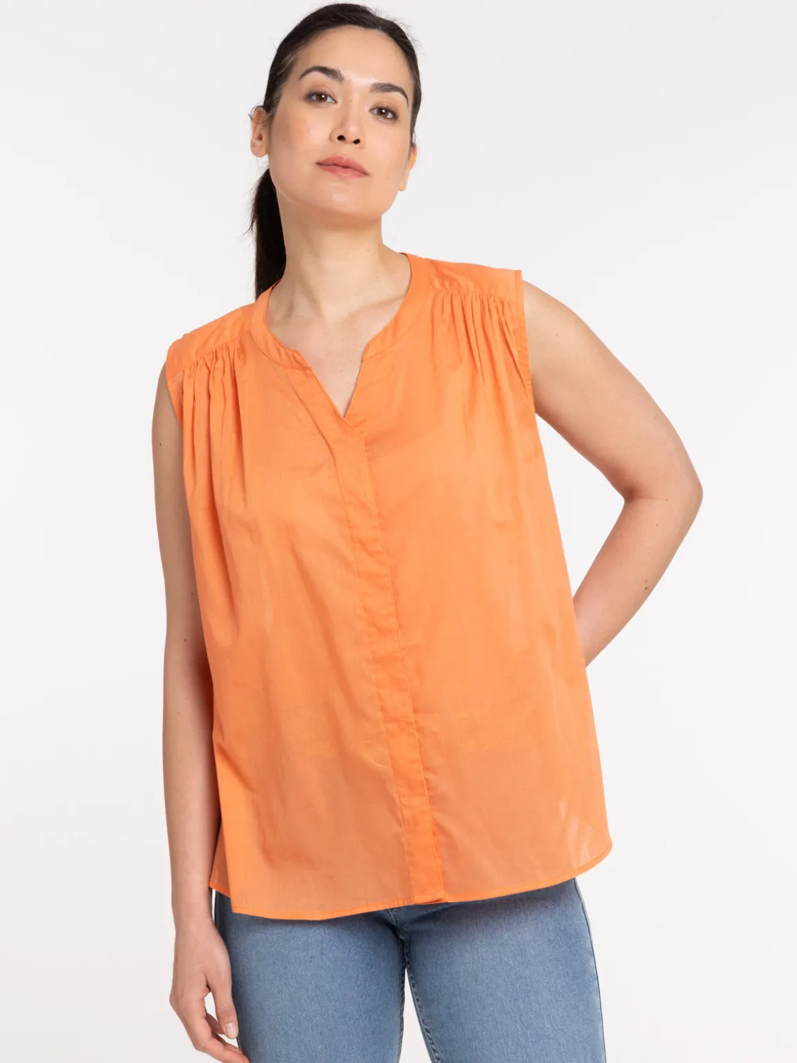 Chemise femme deep orange