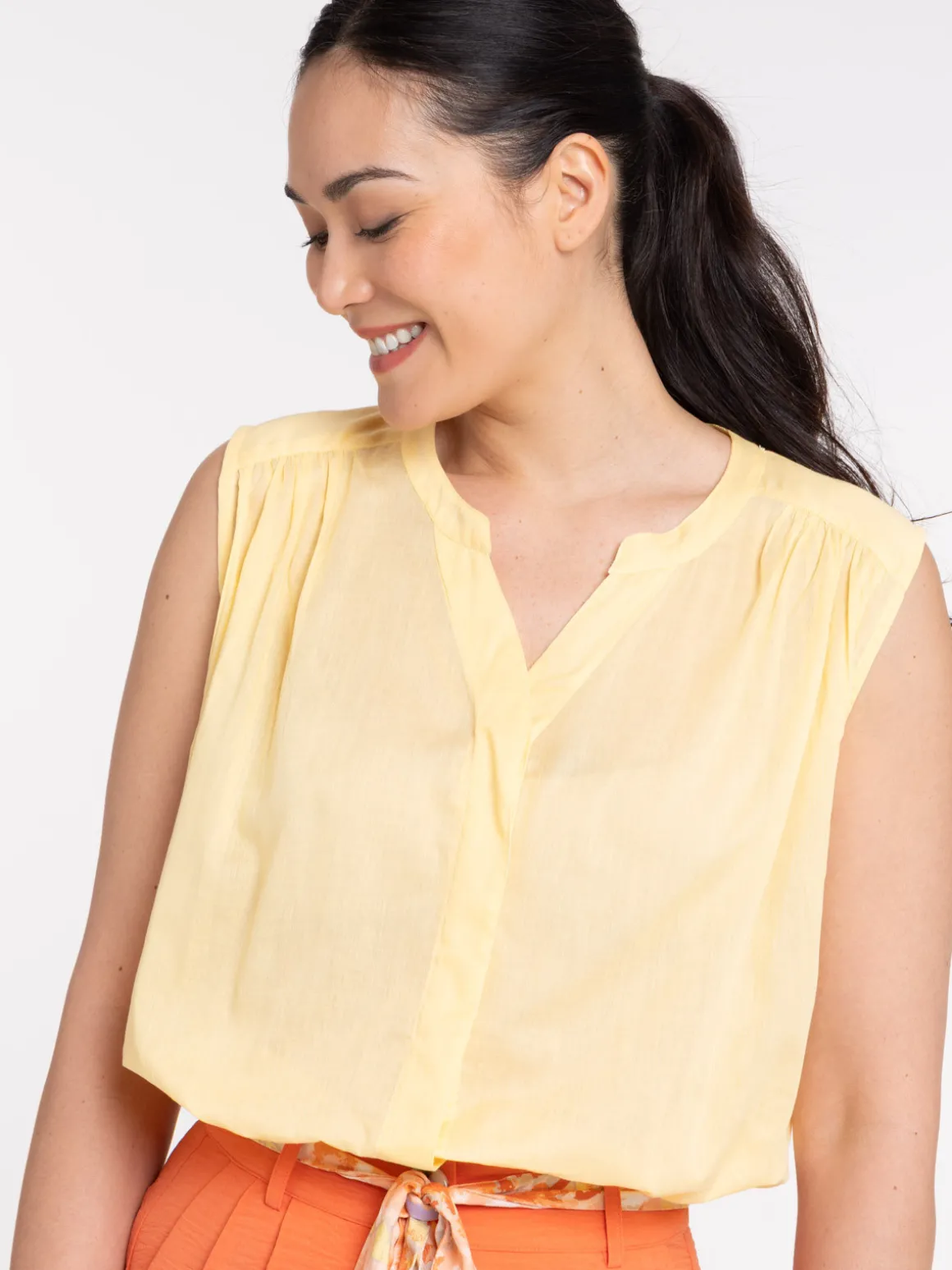Chemise femme jaune summer