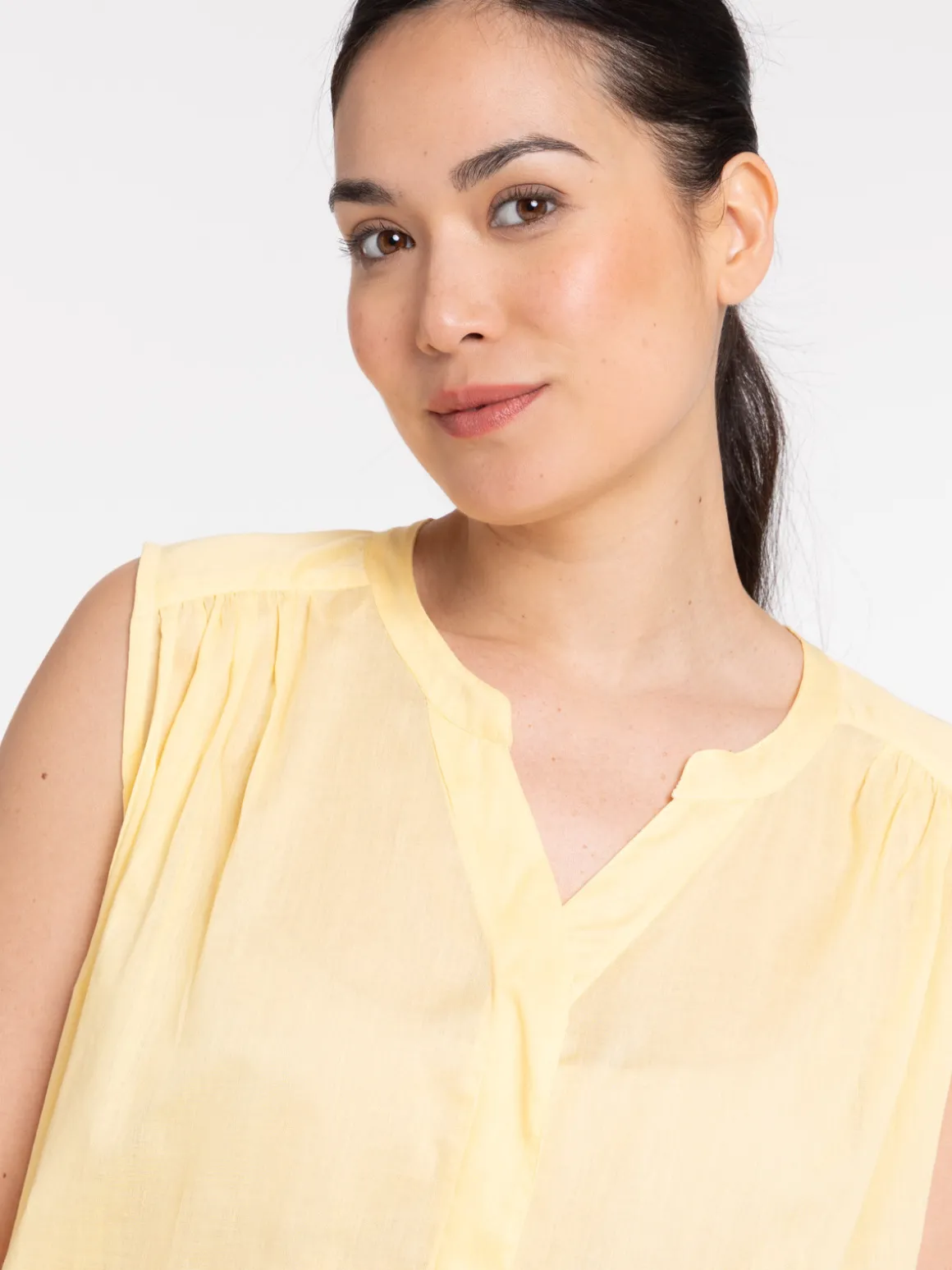 Chemise femme jaune summer
