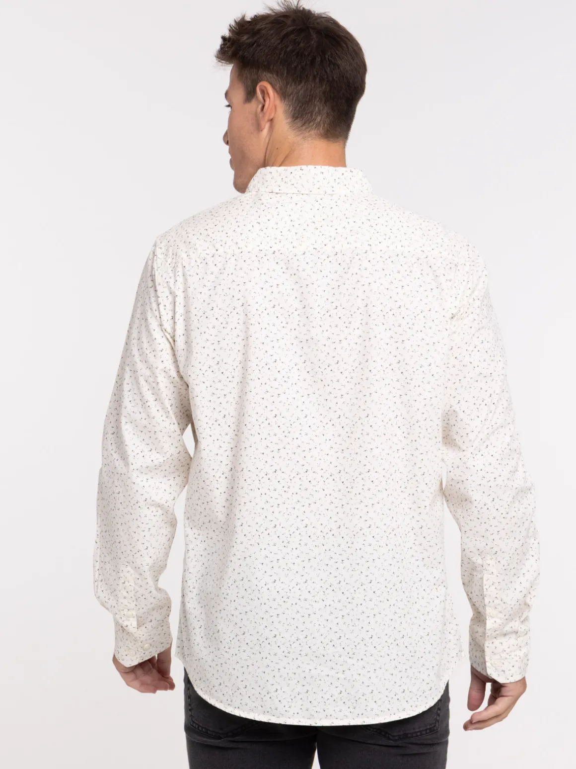 Chemise fleurs manches longues homme