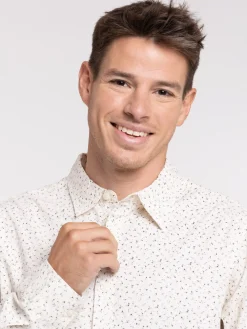 Chemise fleurs manches longues homme