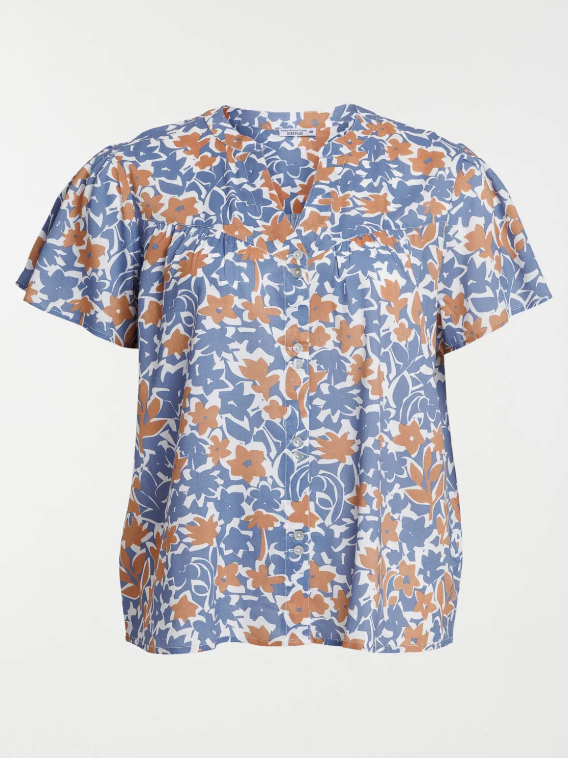 Chemise florale grande taille femme