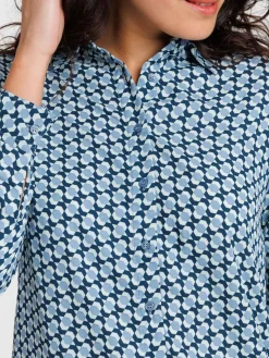 Chemise graphique denim stone femme