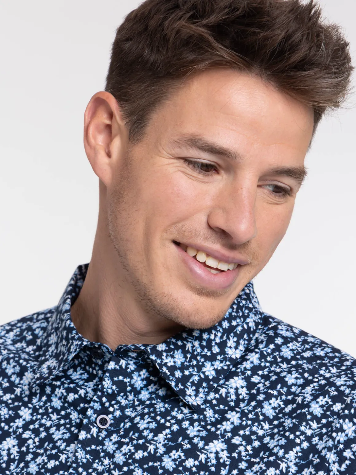 Chemise homme fleurie manches longues