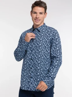 Chemise homme fleurie manches longues