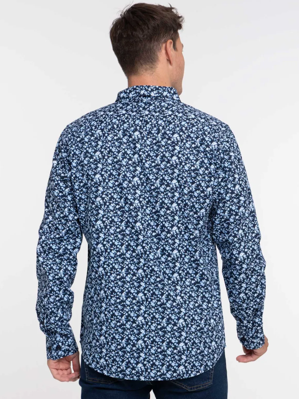 Chemise homme fleurie manches longues