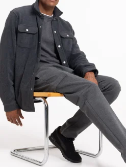 Chemise homme gris anthracite chiné