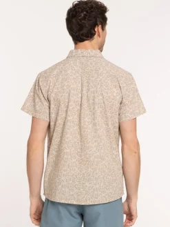 Chemise homme imprimée taupe