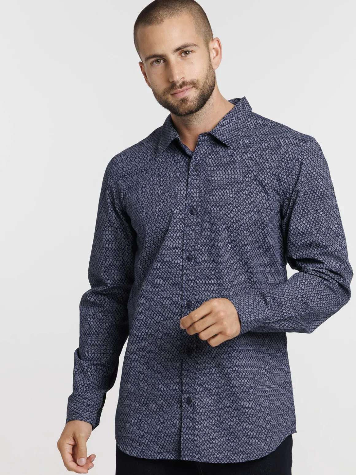 Chemise imprimée fleurs homme